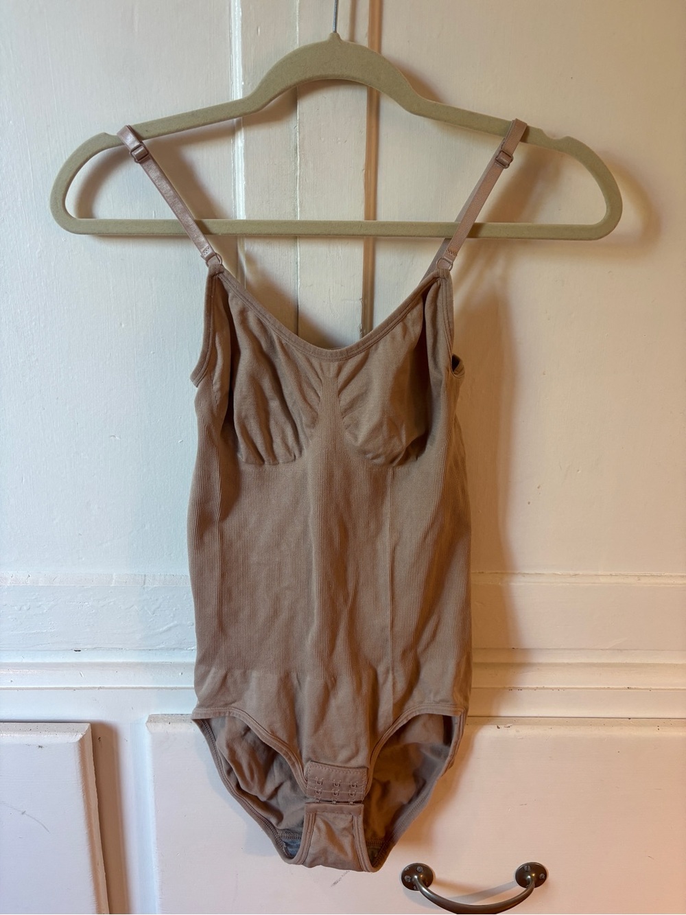 Nude/Taupe Shapewear Bodysuit with Adjustable Straps